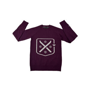 AspenX Silver Queen Merino Wool Sweater Ski NWOT Retail $350 Women's Small Plum